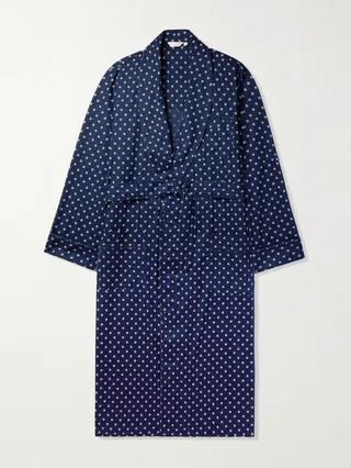 Nelson Printed Cotton-Poplin Robe