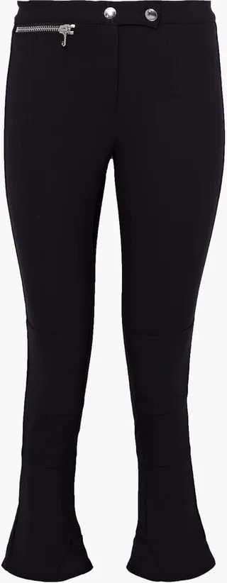 Zip-detailed ponte kick-flare pants