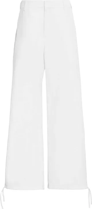 Embroidered-Logo Straight-Leg Trousers