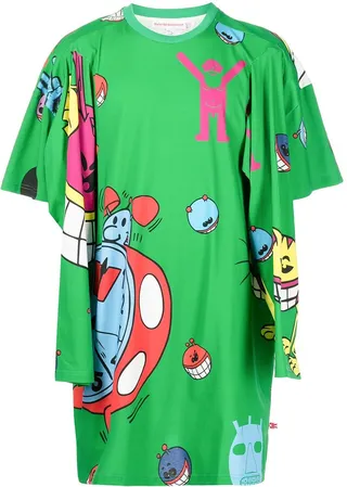 cartoon print T-shirt