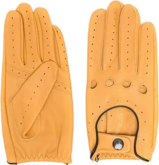 Contrast-Trim Driving Gloves