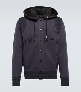 Logo-embroidered wool varsity jacket