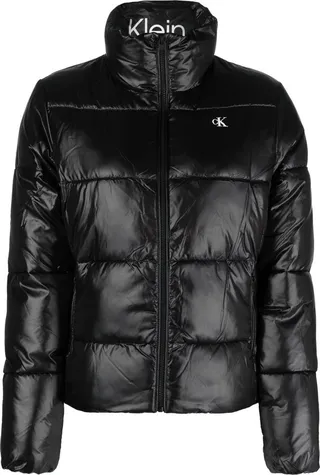 Glossy-Finish Padded Jacket