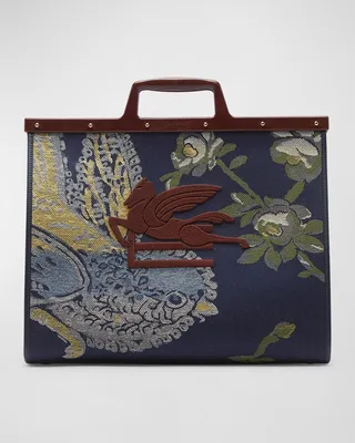 Love Trotter Bird & Flower Shopping Tote Bag