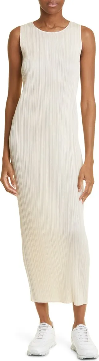 Pleated Midi Dress