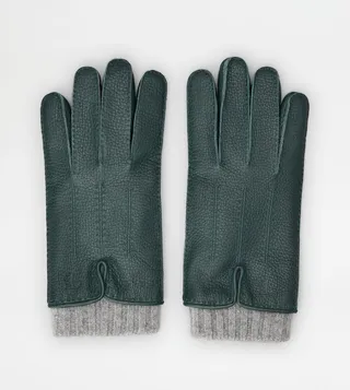 Tod's Gloves in Leather and Cashmere