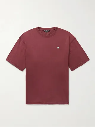 Exford Logo-Appliquéd Garment-Dyed Cotton-Jersey T-Shirt