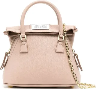 Numbers-Patch Leather Tote Bag