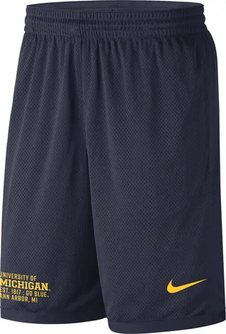 Nike Men's College Dri-FIT (Michigan) Shorts in Blue