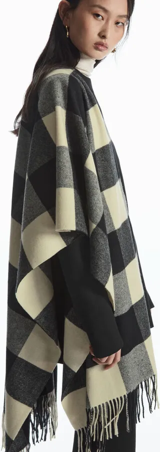 Fringed Wool Cape