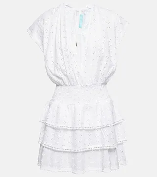 Embroidered tiered kaftan