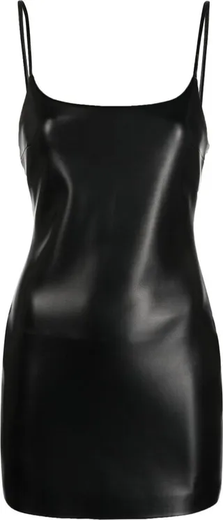 Faux-Leather Minidress