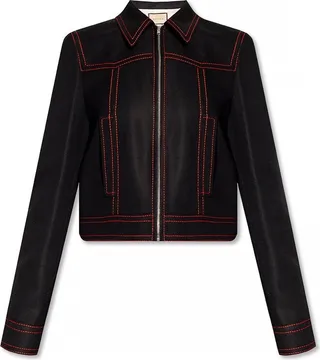 Gucci Top Stitched Bomber Jacket