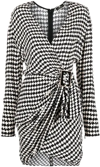 Houndstooth-Print Minidress