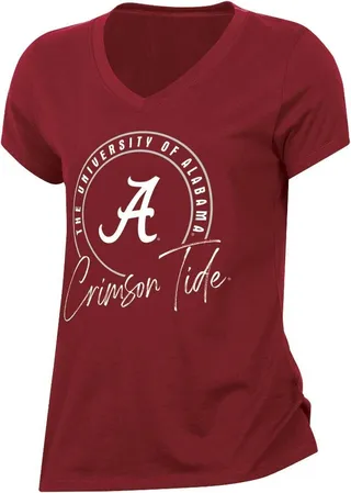 NCAA Alabama Crimson Tide Women's V-Neck T-Shirt - L