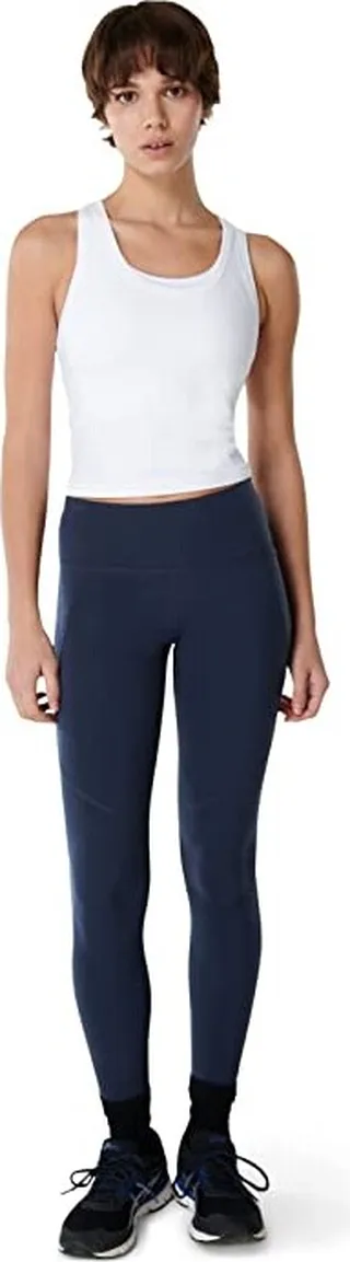 Sweaty Betty Athlete Crop Seamless Workout Tank Top (White) Women's Clothing
