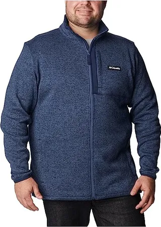 Columbia Big Tall Sweater Weather Full Zip (Dark Mountain Heather) Men's Clothing