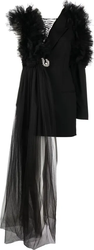 Ruffled Tulle Dress