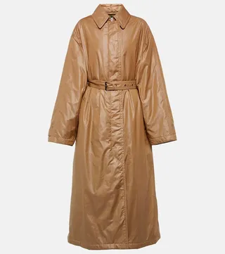 Crisley oversized faux leather coat