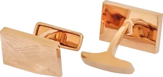 Dunhill Waves Gold Sterling Silver And Gold Plate Cufflinks JNB52F3K