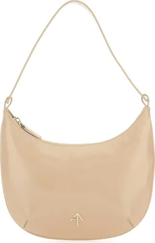 Manu Atelier Logo Plaque Zip-Up Shoulder Bag