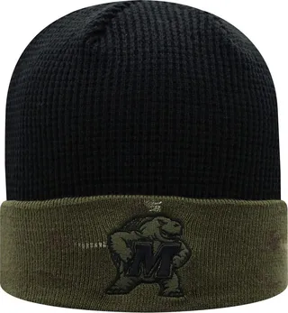 Men's Top of the World Olive and Black Maryland Terrapins Oht Military-Inspired Appreciation Skully Cuffed Knit Hat