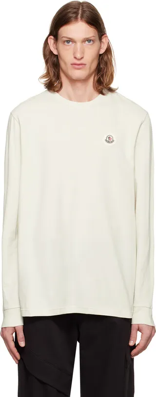 Moncler Off-White Patch Long Sleeve T-Shirt