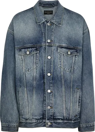 Balenciaga Political Logo Denim Jacket