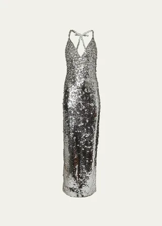Embellished Column Evening Gown