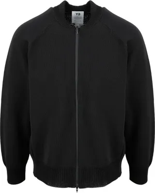 Y-3 Zip-Up Knitted Bomber Jacket