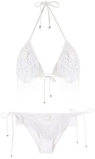 Beaded Embroidery Bikini Set