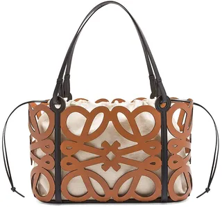 Medium Anagram Cut-Out Leather Tote