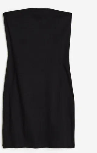 Ribbed Bandeau Dress