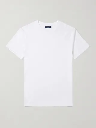 Lucio Cotton and Linen-Blend T-Shirt