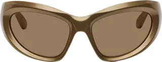 Balenciaga Gold Cat-Eye Sunglasses