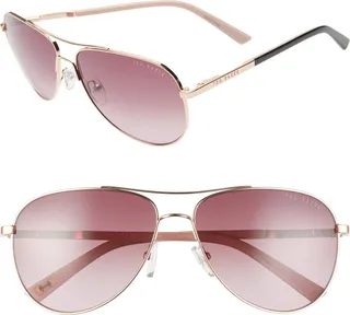 58mm Tinted Gradient Aviator Sunglasses