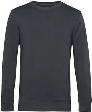 B&C B&C Mens Organic Crew Neck Sweat (Asphalt) - Brown