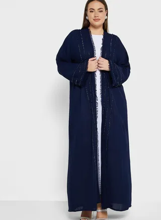 Embellished Detail Abaya With Inner