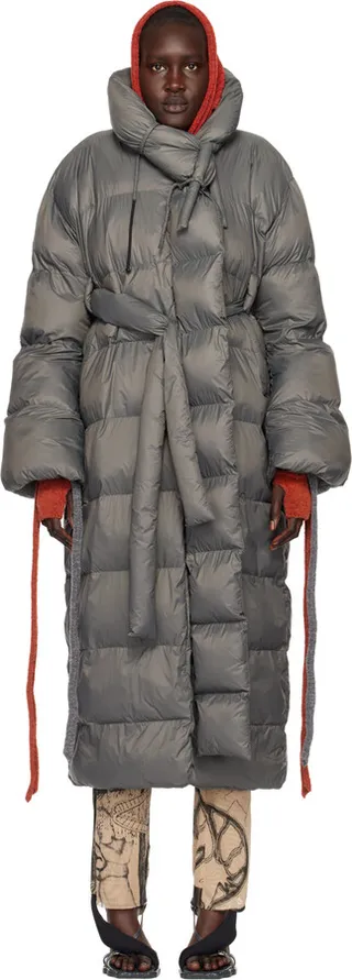 Ottolinger Gray Laced Puffer Coat