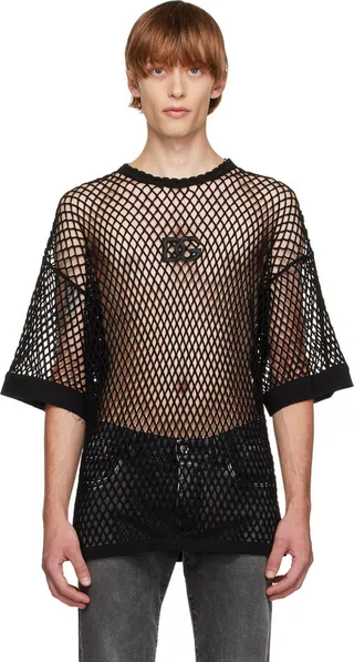 Dolce & Gabbana Black Wool T-Shirt