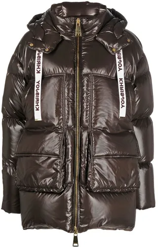 Iconic logo-print puffer coat