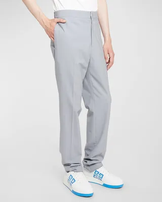 Men's Slim-Fit Wool Stretch Trousers