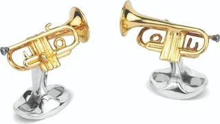 Deakin & Francis - Deakin & Francis Sterling Silver Trumpet Cufflinks