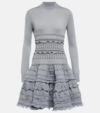 Crinoline virgin wool minidress
