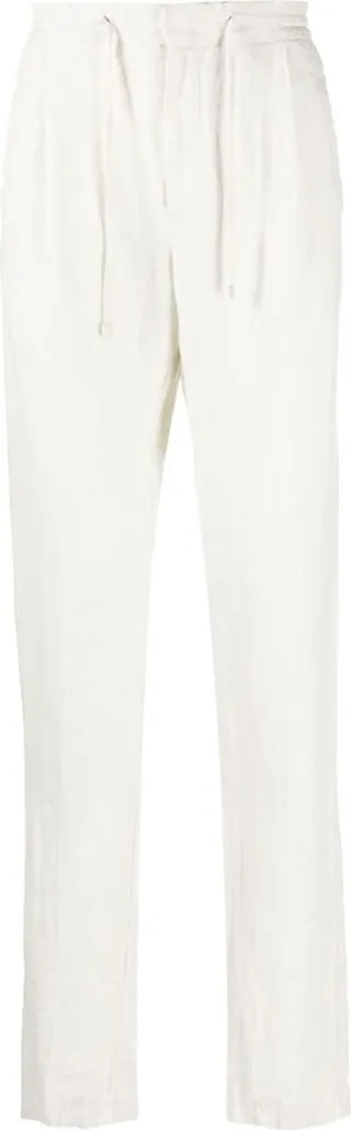 Pleated Tapered-Leg Trousers