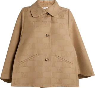 Max Mara Logo-Embroidered Cape