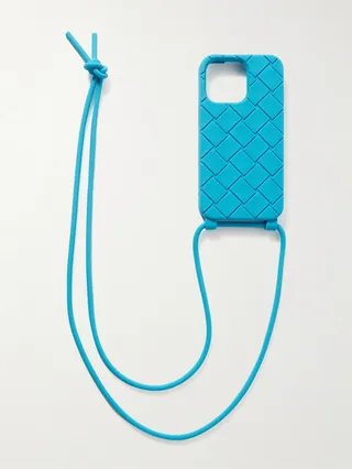 Intrecciato Rubber iPhone 13 Pro Case with Lanyard