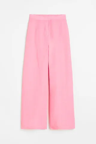 Wide-leg Linen-blend Pants
