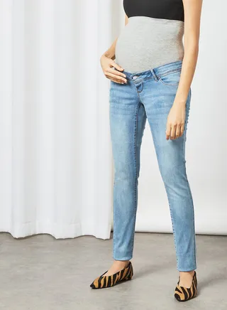 Paso Slim Fit Maternity Jeans Light Blue