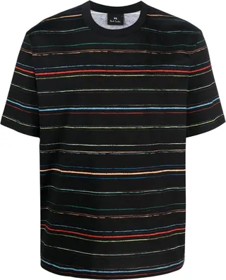 horizontal-stripe cotton T-shirt